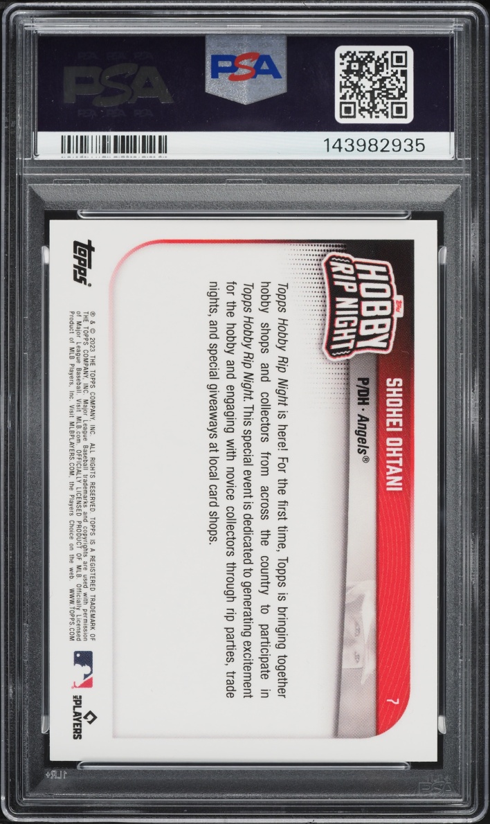 2023 Topps Hobby Rip Night Shohei Ohtani #7 PSA 9 MINT