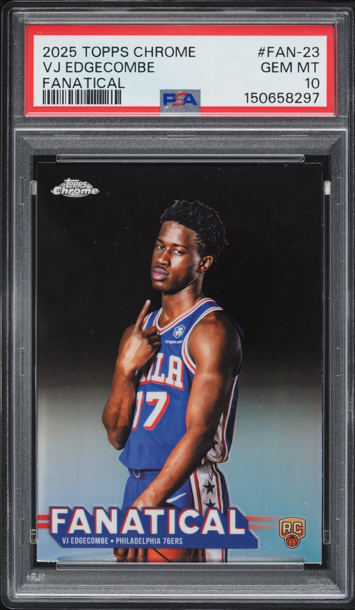 2025 Topps Chrome Fanatical Vj Edgecombe ROOKIE #FAN-23 PSA 10 GEM MINT