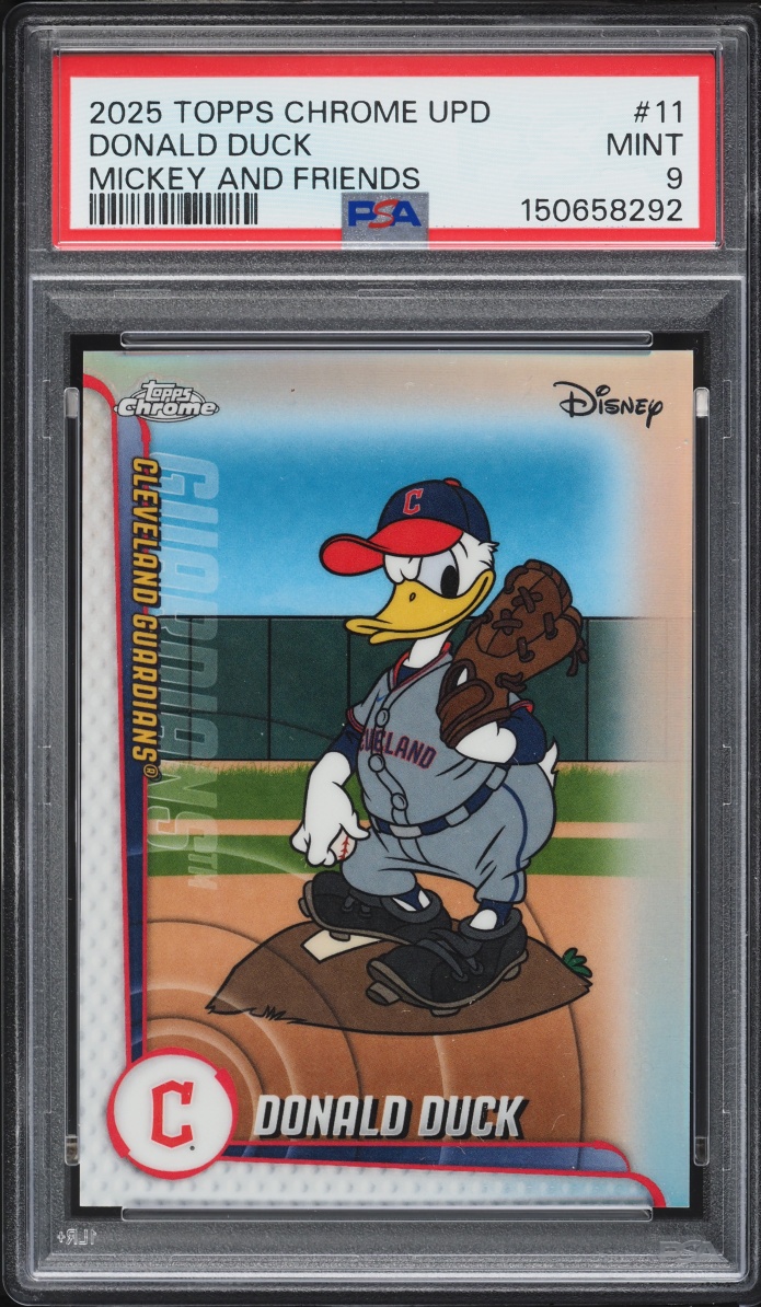 2025 Topps Chrome Update Mickey and Friends Donald Duck #11 PSA 9 MINT