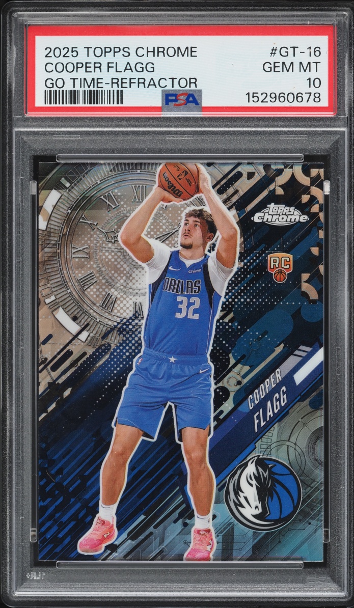 2025 Topps Chrome Go Time Refractor Cooper Flagg ROOKIE #GT-16 PSA 10 GEM MINT