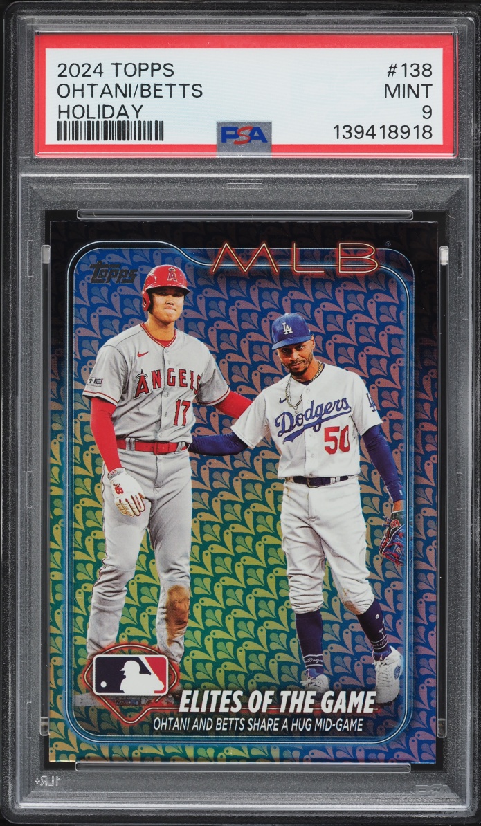 2024 Topps Holiday Shohei Ohtani Mookie Betts #138 PSA 9 MINT