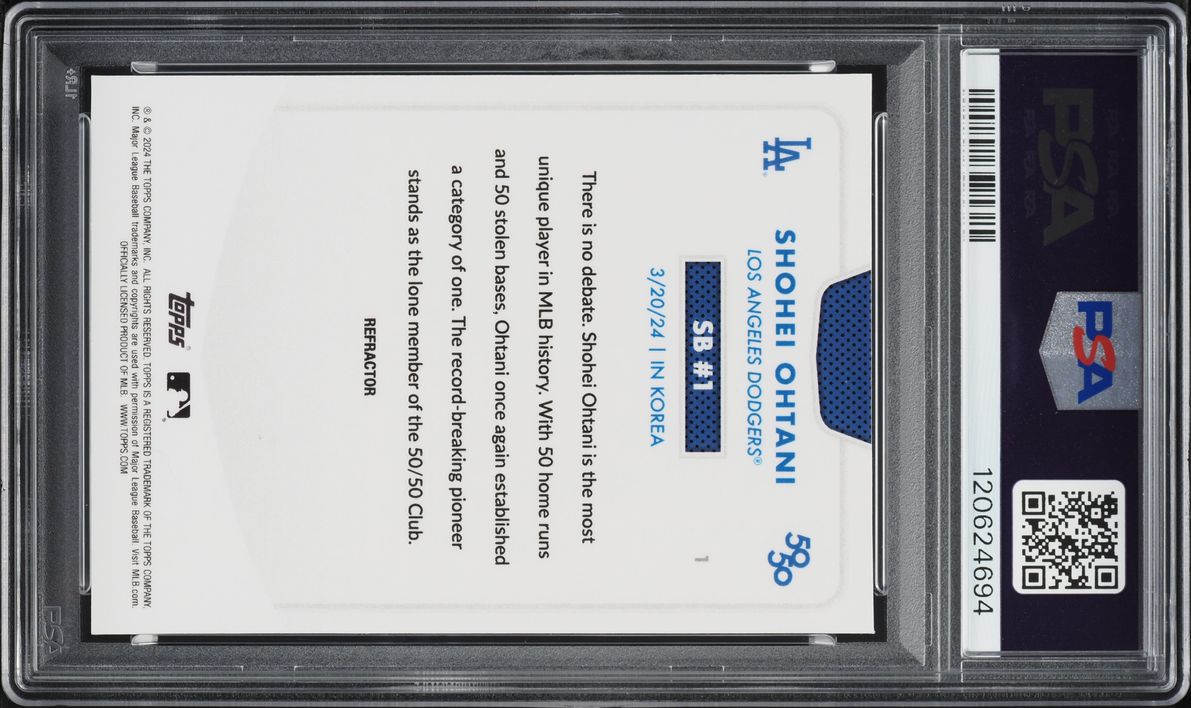 2024 Topps Chrome 50/50 Refractor Shohei Ohtani #1 PSA 10 GEM MINT