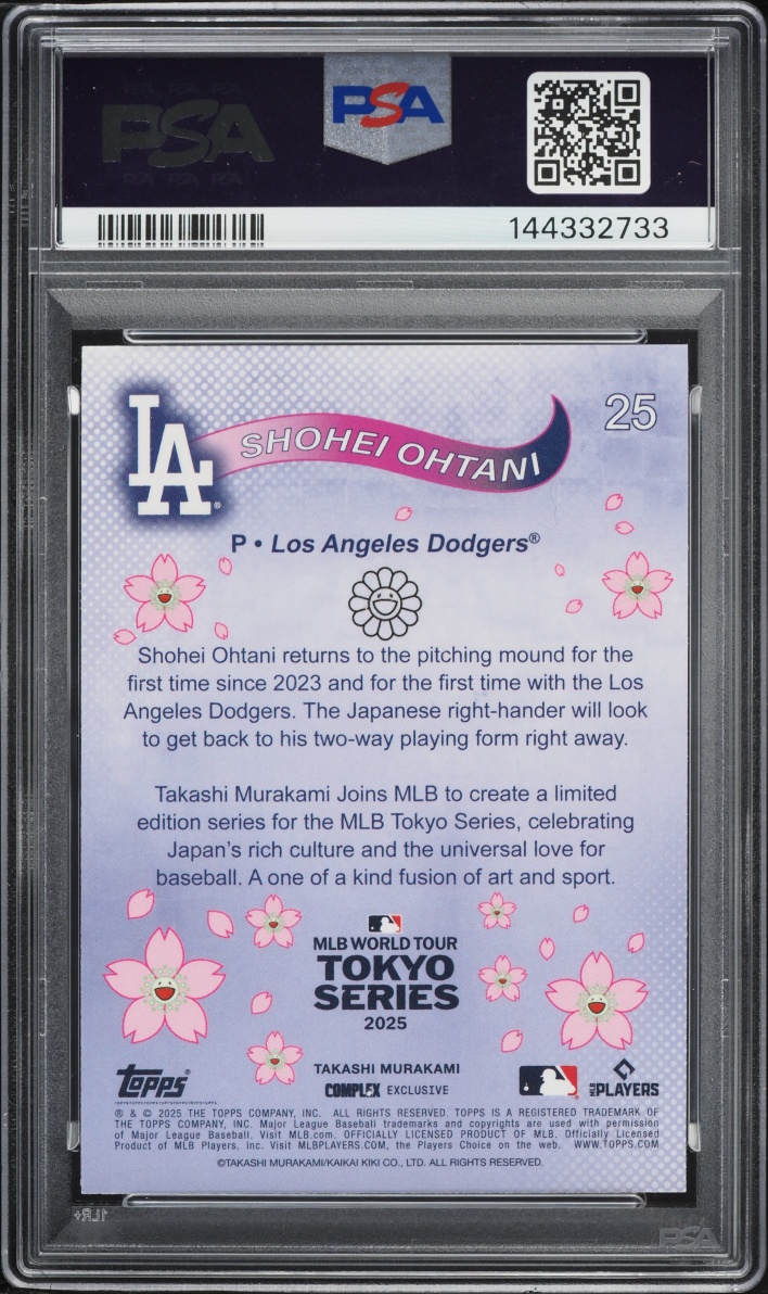 2025 Topps Takashi Murakami MLB World Tour Tokyo Series Shohei Ohtani #25 PSA 9 MINT