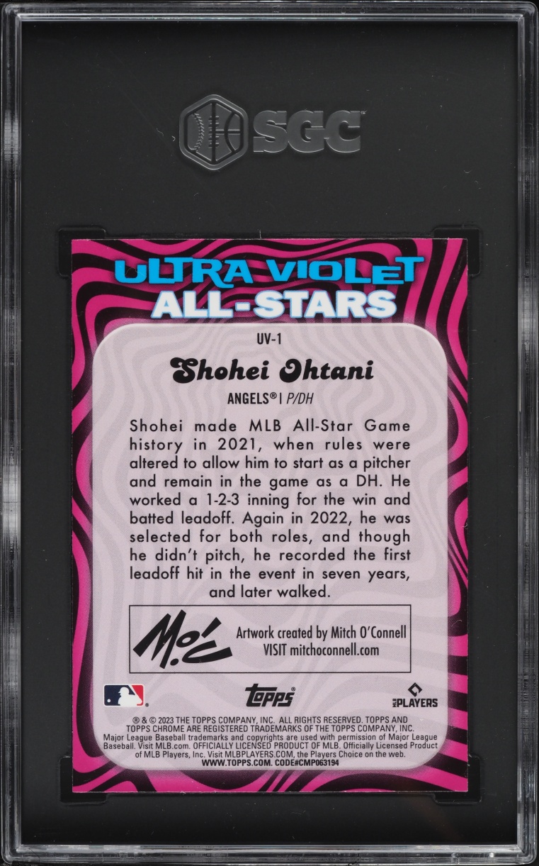 2023 Topps Chrome Ultraviolet All-Stars Shohei Ohtani #UV-1 SGC 9.5 MINT+