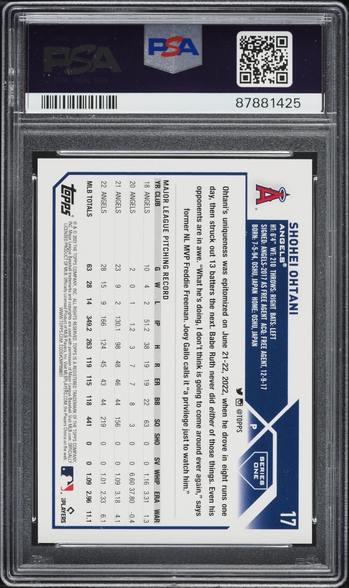 2023 Topps 1st Edition Shohei Ohtani #17 PSA 10 GEM MINT