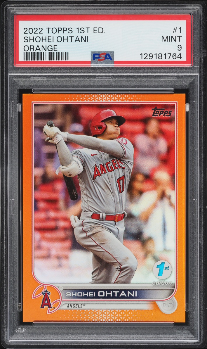 2022 Topps 1st Edition Orange Shohei Ohtani /75 #1 PSA 9 MINT