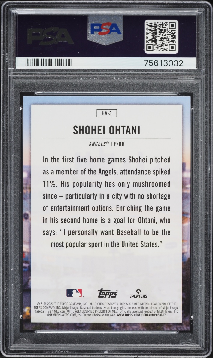 2023 Topps Home Field Advantage Shohei Ohtani #HA3 PSA 9 MINT