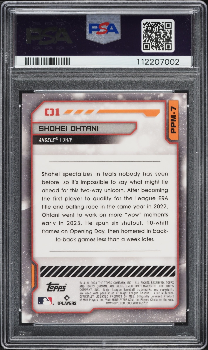 2023 Topps Cosmic Chrome Planetary Pursuit Mercury Shohei Ohtani #PPM-7 PSA 9 MINT