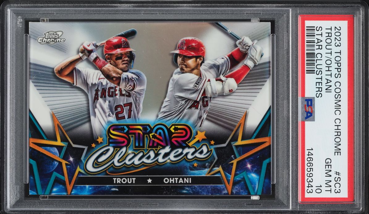 2023 Topps Chrome Cosmic Star Clusters Mike Trout Shohei Ohtani #SC-3 PSA 10 GEM MINT