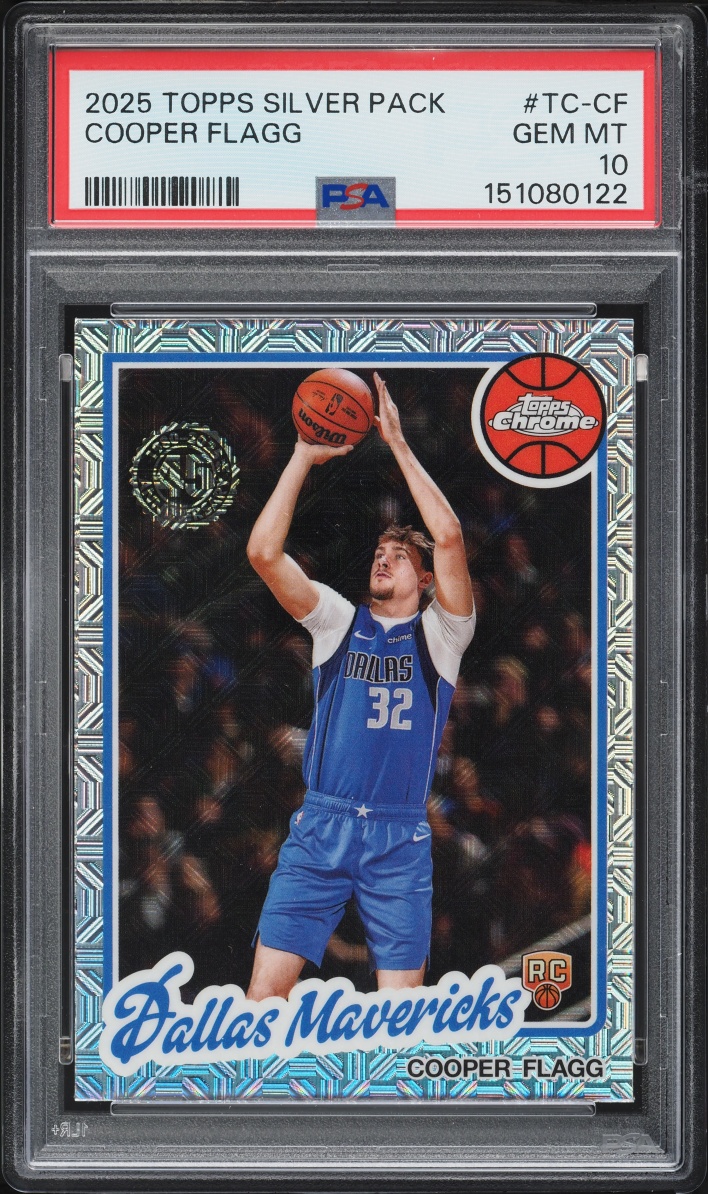 2025 Topps Chrome Silver Pack Cooper Flagg ROOKIE #TC-CF PSA 10 GEM MINT