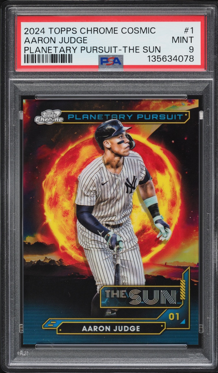 2024 Topps Cosmic Chrome Planetary Pursuit The Sun Aaron Judge #1 PSA 9 MINT