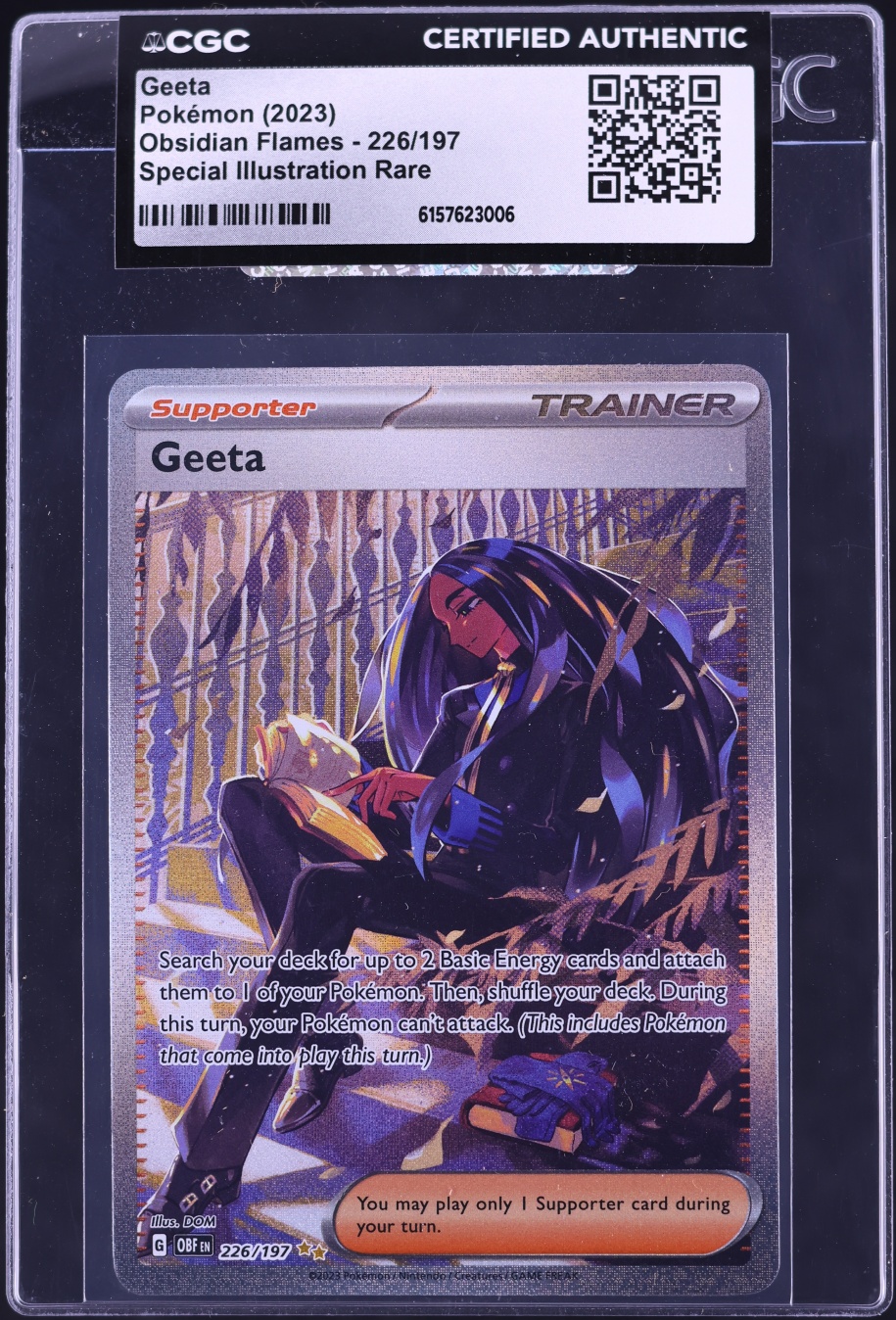 2023 Pokemon Scarlet & Violet Obsidian Flames SIR Geeta #226 CGC AUTH