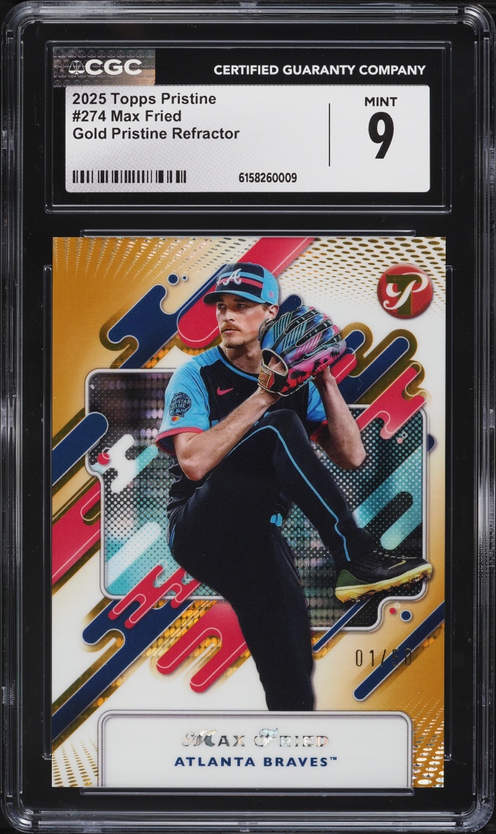 2025 Topps Pristine Gold Pristine Refractor Max Fried /50 #274 CGC 9 MINT