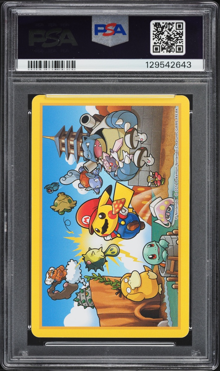 2016 Pokemon Playing Cards Mario Pikachu Jack Of Spades PSA 10 GEM MINT