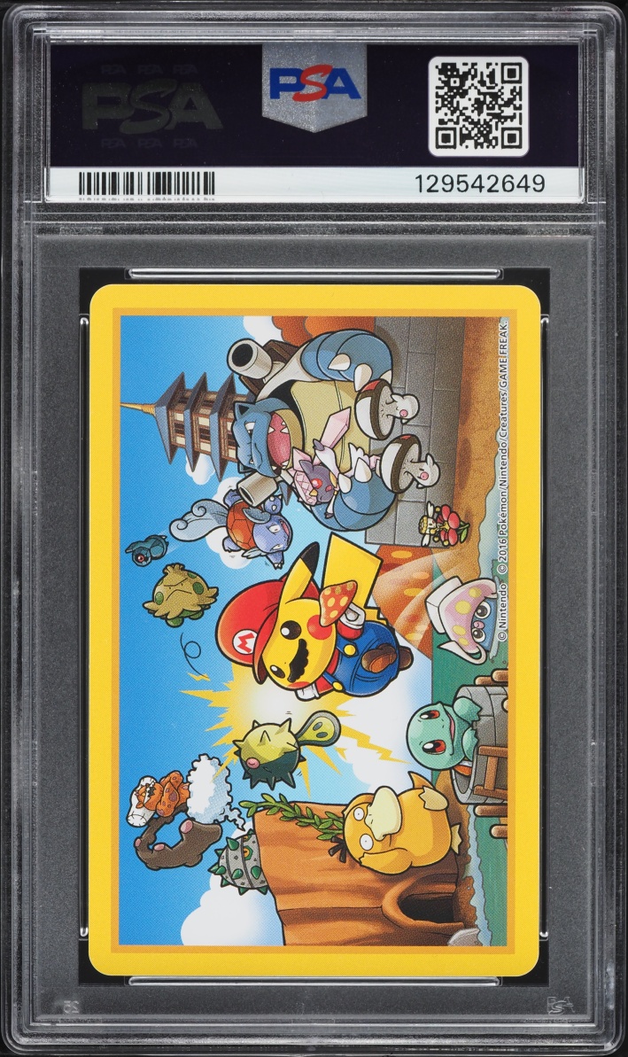 2016 Pokemon Playing Cards Mario Pikachu Jack Of Clubs PSA 10 GEM MINT