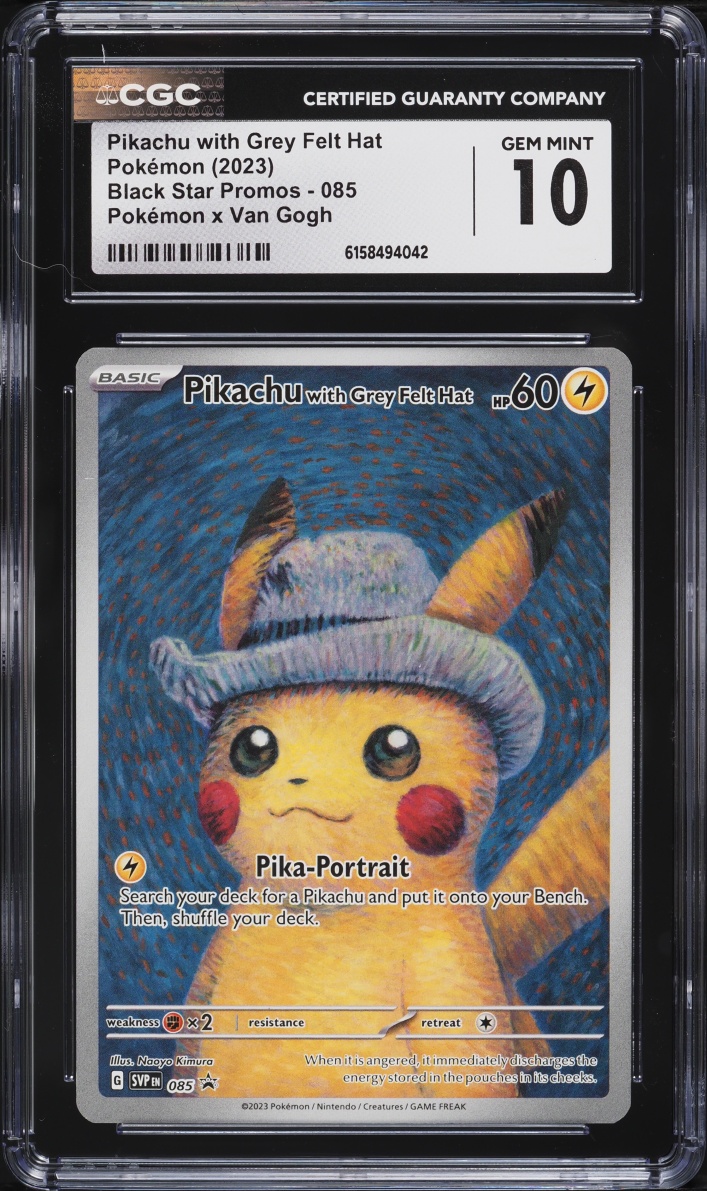 2023 Pokemon SV Promo Van Gogh Full Art Pikachu With Grey Felt Hat #85 CGC 10 GEM MINT