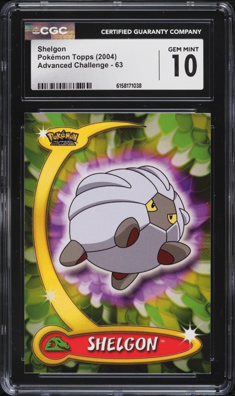 2004 Pokemon Topps Advanced Challenge Shelgon #63 CGC 10 GEM MINT