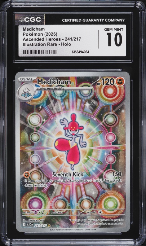 2026 Pokemon Mega Evolution Ascended Heroes IR Medicham #241 CGC 10 GEM MINT