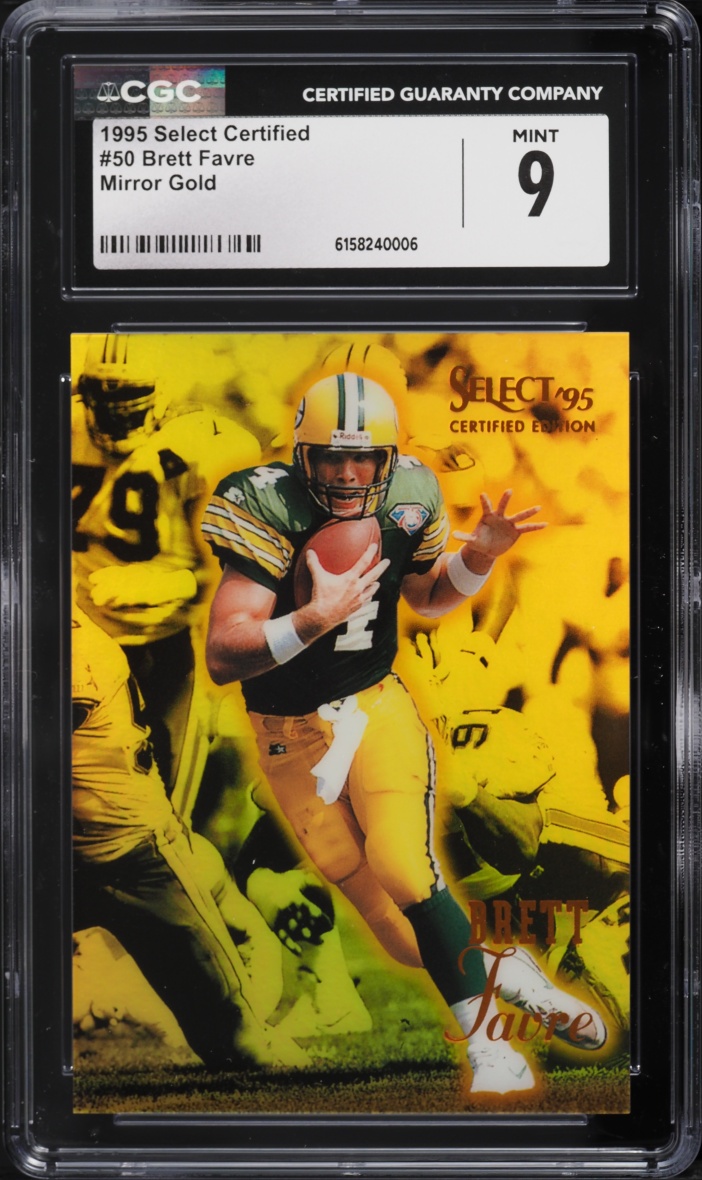 1995 Select Certified Mirror Gold Brett Favre #50 CGC 9 MINT