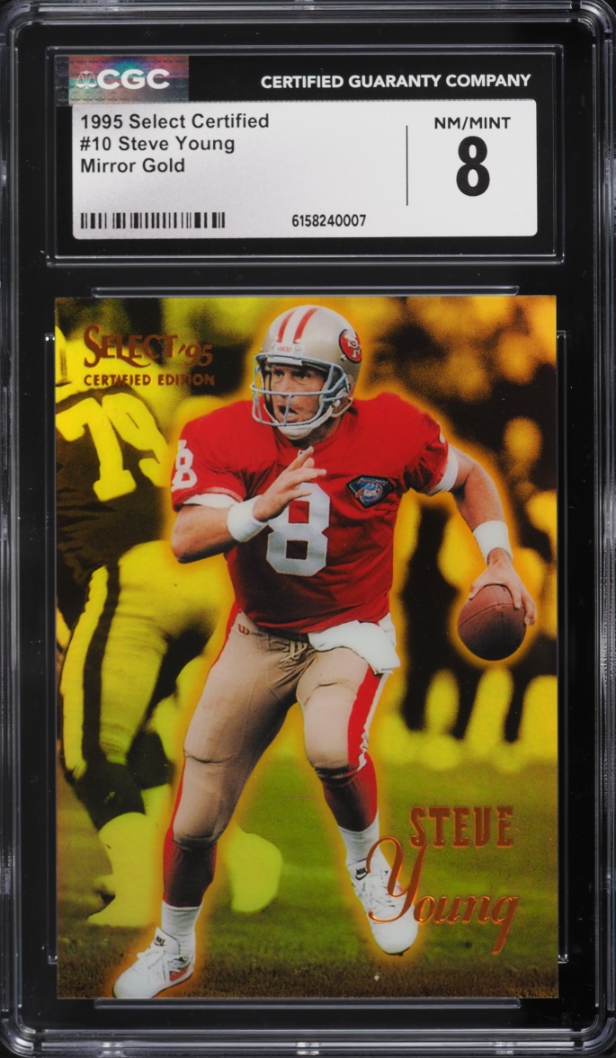 1995 Select Certified Mirror Gold Steve Young #10 CGC 8 NM-MT