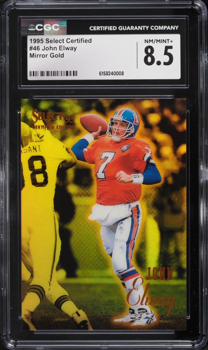 1995 Select Certified Mirror Gold John Elway #46 CGC 8.5 NM-MT+