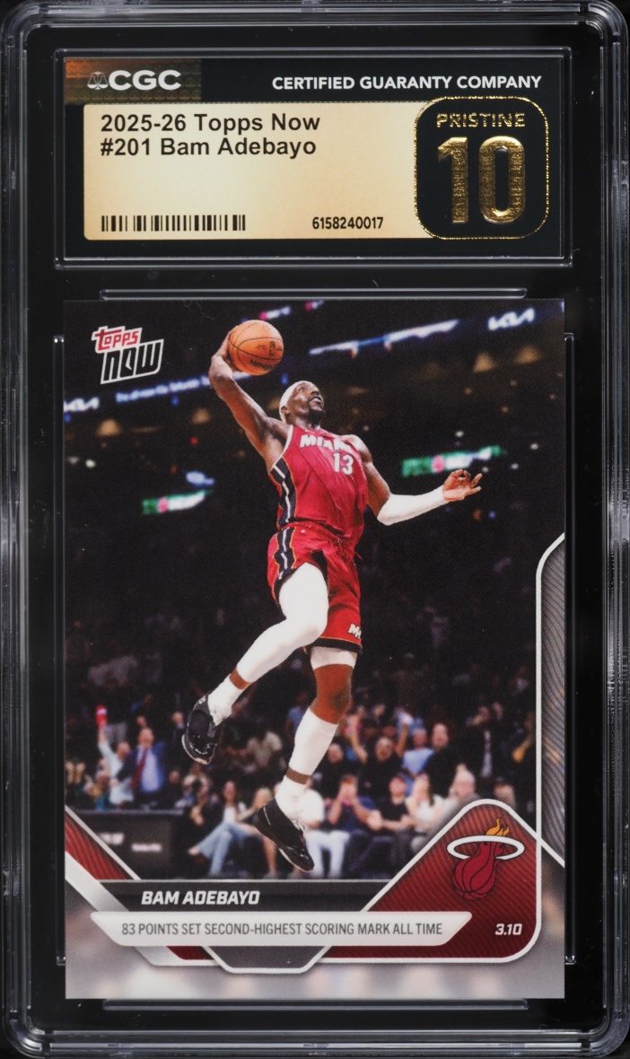 2025 Topps Now Bam Adebayo #201 CGC 10 PRISTINE