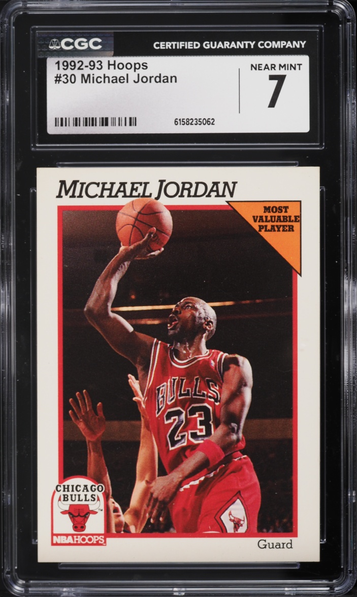1992 Hoops Basketball Michael Jordan #30 CGC 7 NRMT