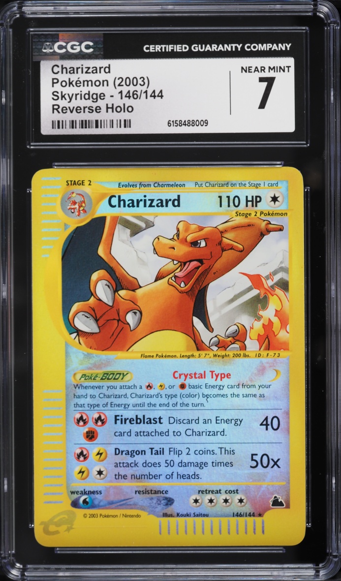 2003 Pokemon Skyridge Reverse Holo Charizard #146 CGC 7 NRMT