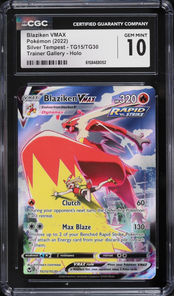 2022 Pokemon Sword & Shield Silver Tempest CHR Blaziken VMAX #TG15 CGC 10 GEM MINT