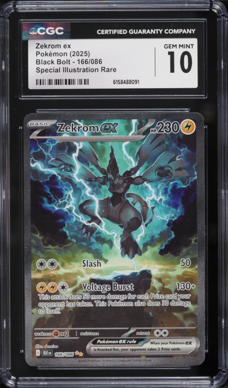 2025 Pokemon Scarlet & Violet Black Bolt BWR Zekrom EX #172 PSA 8