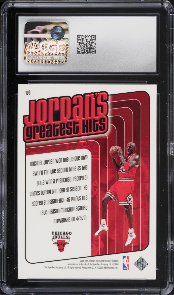 1999 Upper Deck Ultimate Victory Michael Jordan #109 CGC 9.5 MINT+
