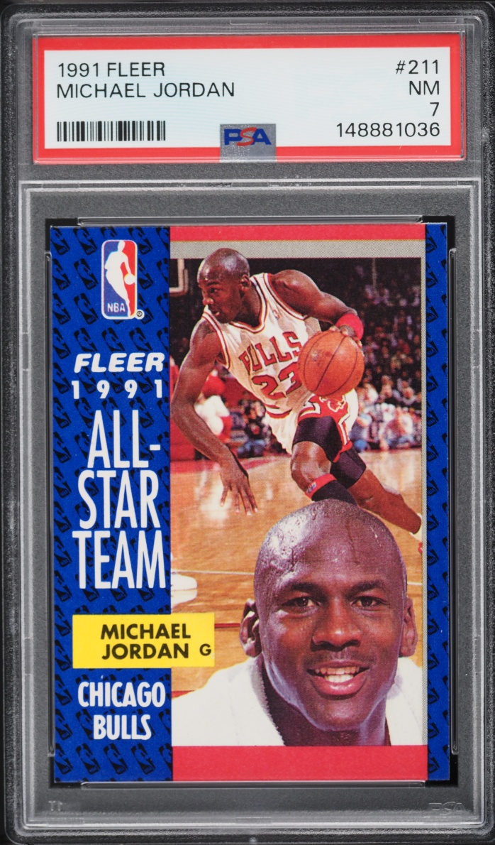 1991 Fleer Basketball Michael Jordan #211 PSA 7 NRMT