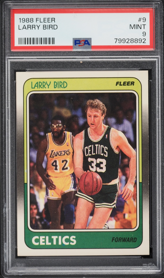 1988 Fleer Basketball Larry Bird #9 PSA 9 MINT