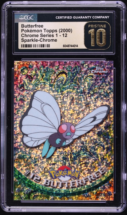 2000 Topps Chrome Pokemon Series 1 Sparkle Butterfree #12 CGC 10 PRISTINE