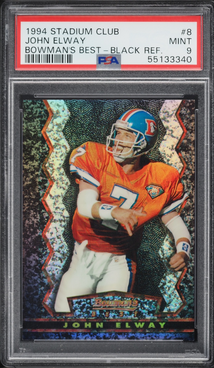 1994 Stadium Club Bowman's Best Refractor John Elway #8 PSA 9 MINT