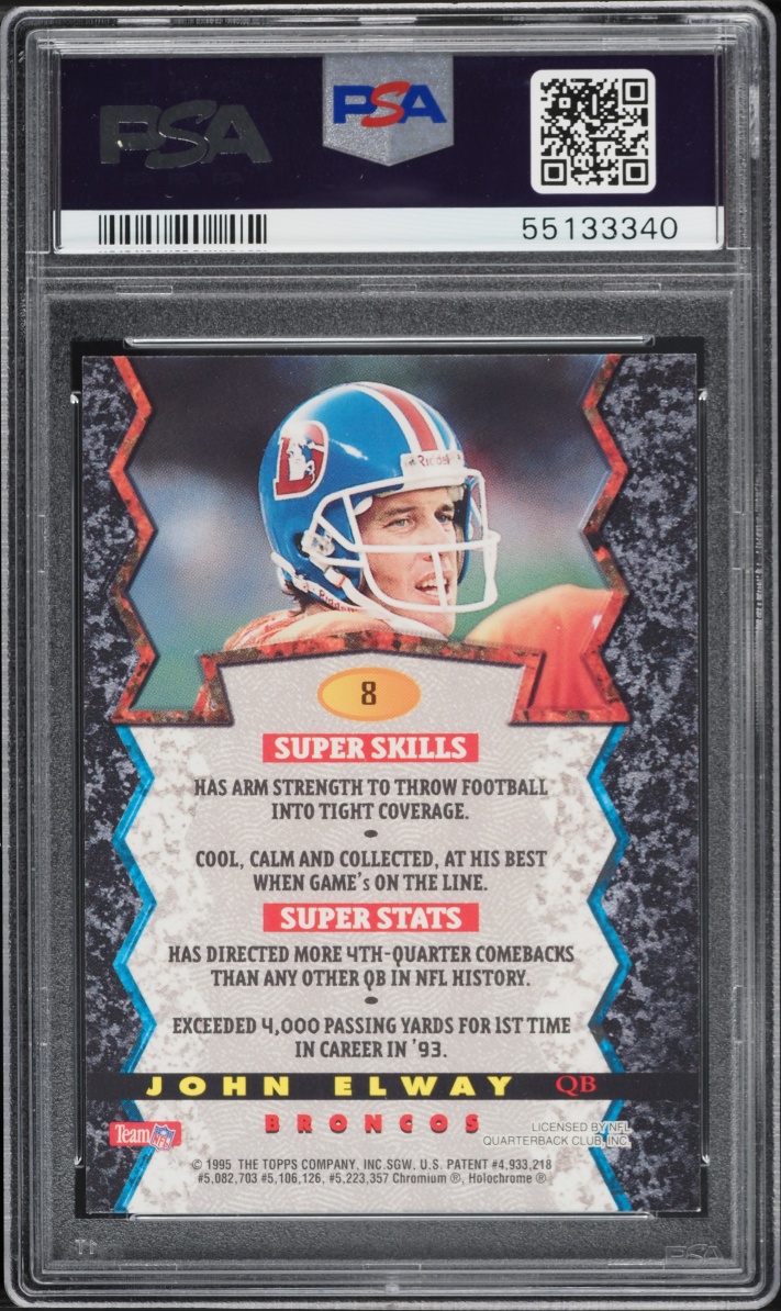1994 Stadium Club Bowman's Best Refractor John Elway #8 PSA 9 MINT