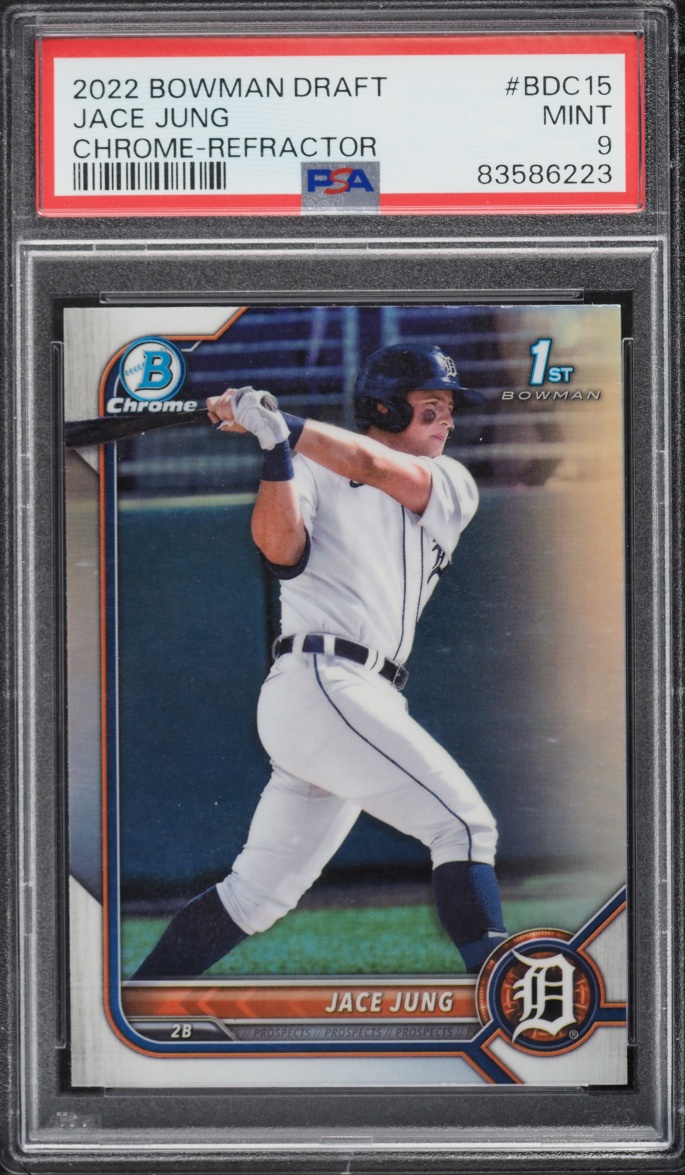 2022 Bowman Chrome Draft Refractor Jace Jung PROSPECT #BDC-15 PSA 9 MINT