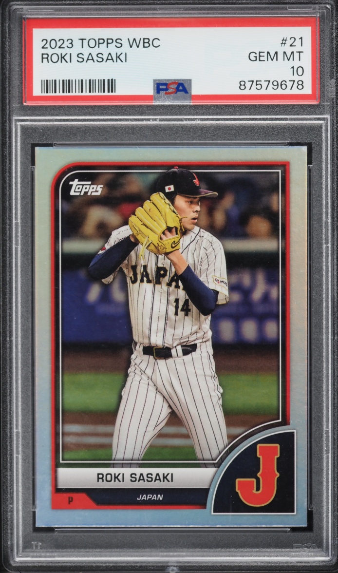 2023 Topps World Baseball Classic Roki Sasaki #21 PSA 10 GEM MINT