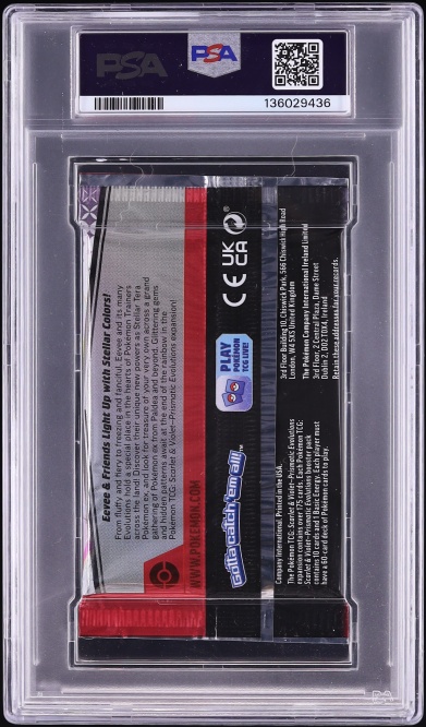 2025 Pokemon Scarlet & Violet Prismatic Evolutions Foil Pack Eevee & Sylveon PSA 9 MINT