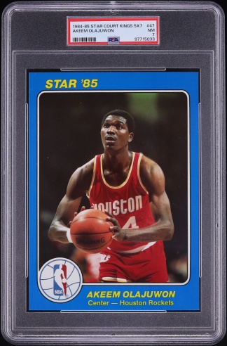 1984-85 Star Basketball Hakeem Olajuwon ROOKIE #237 PSA 8 NM-MT on