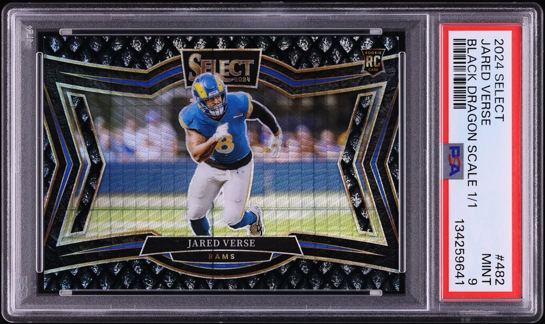 2024 Select Field Level Black Dragon Scale Jared Verse ROOKIE 1/1 #482 PSA 9 MINT