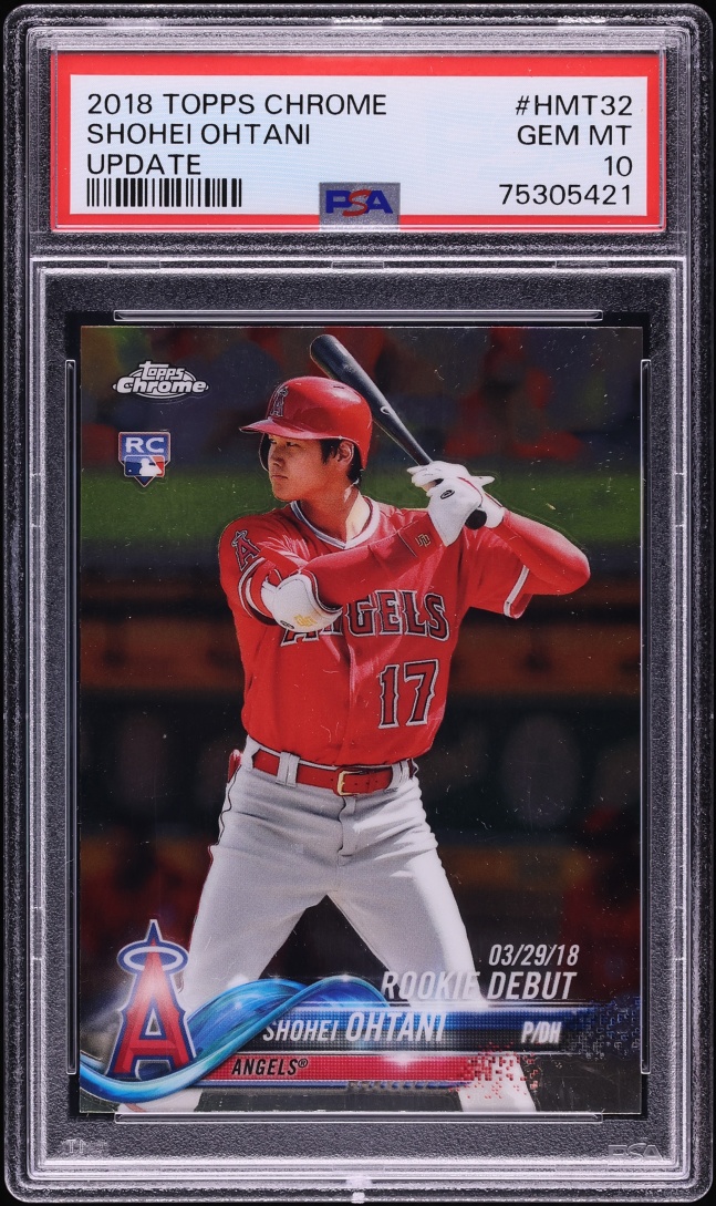 2018 Topps Chrome Update Shohei Ohtani ROOKIE #HMT32 PSA 10 GEM MINT