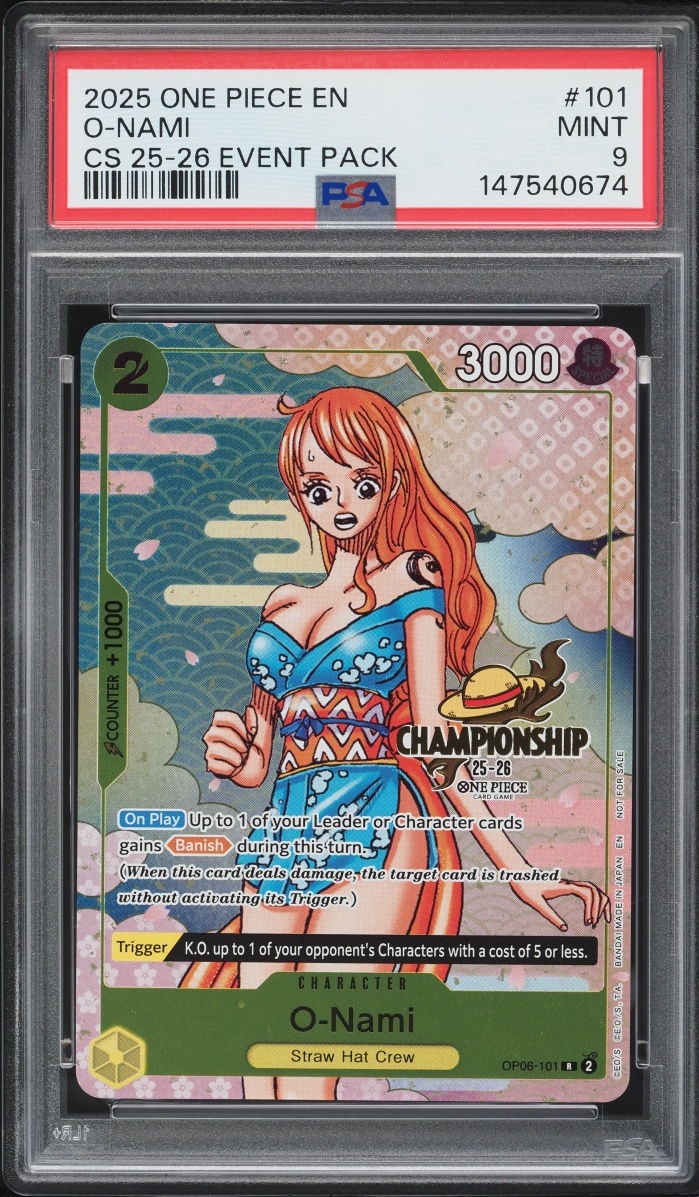 2025 One Piece Championship Event Pack O-Nami #OP06-101 PSA 9 MINT
