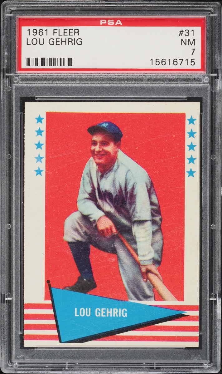 1961 Fleer Lou Gehrig #31 PSA 7 NRMT