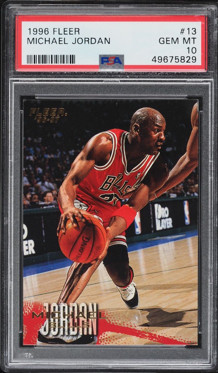 1996 Fleer Basketball Michael Jordan #13 PSA 10 GEM MINT
