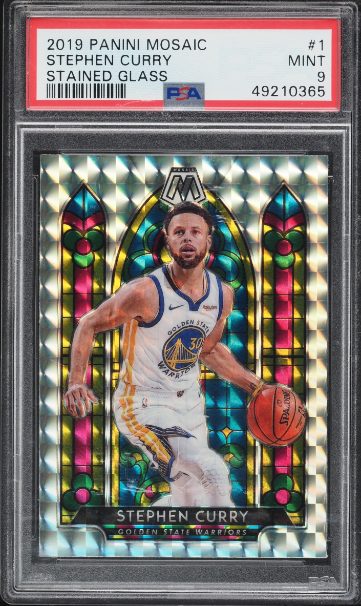 2019 Panini Mosaic Stained Glass Stephen Curry #1 PSA 9 MINT