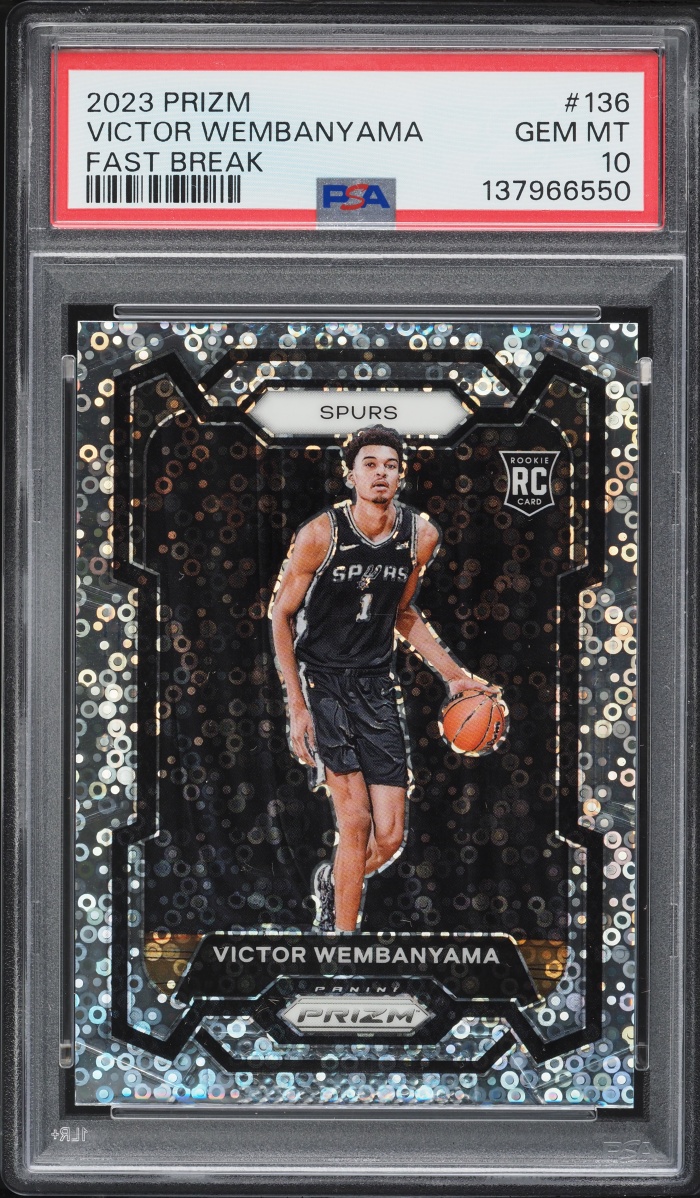2023 Panini Prizm Fast Break Victor Wembanyama ROOKIE #136 PSA 10 GEM MINT