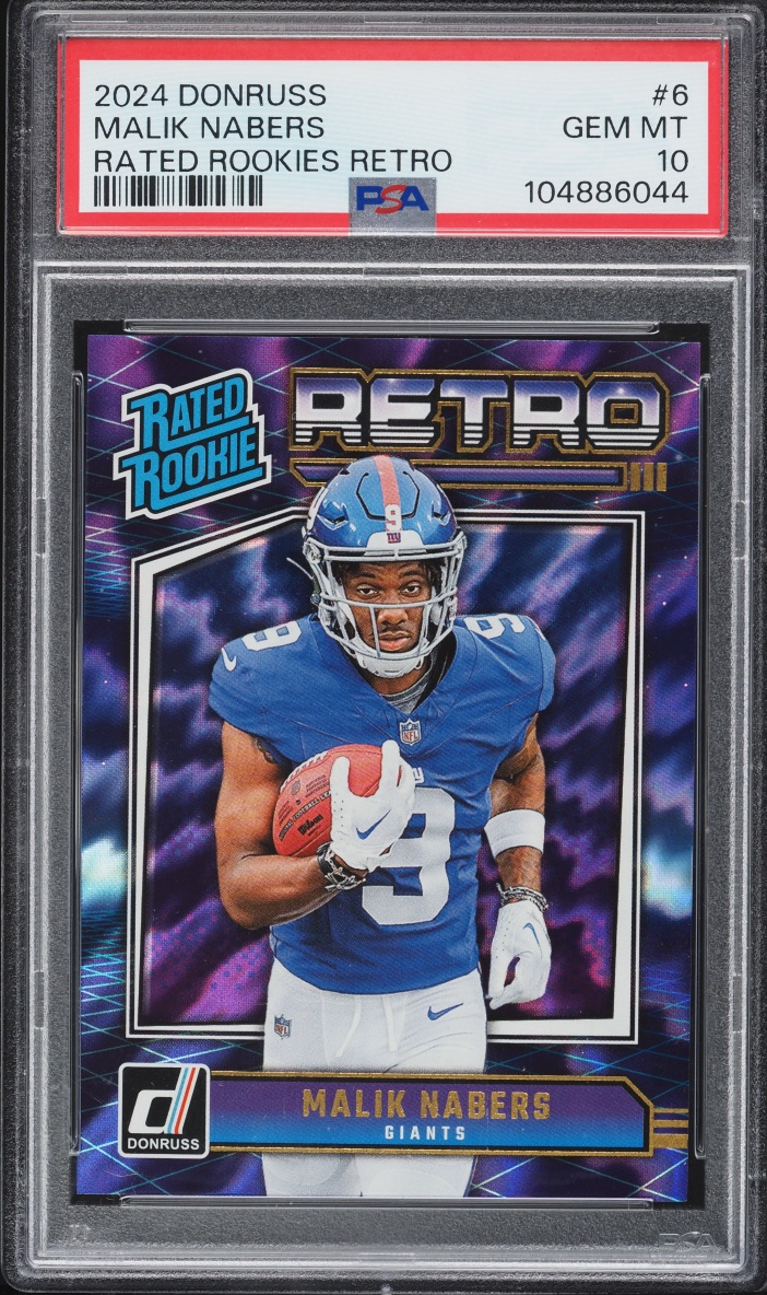 2024 Donruss Retro Malik Nabers ROOKIE #6 PSA 10 GEM MINT