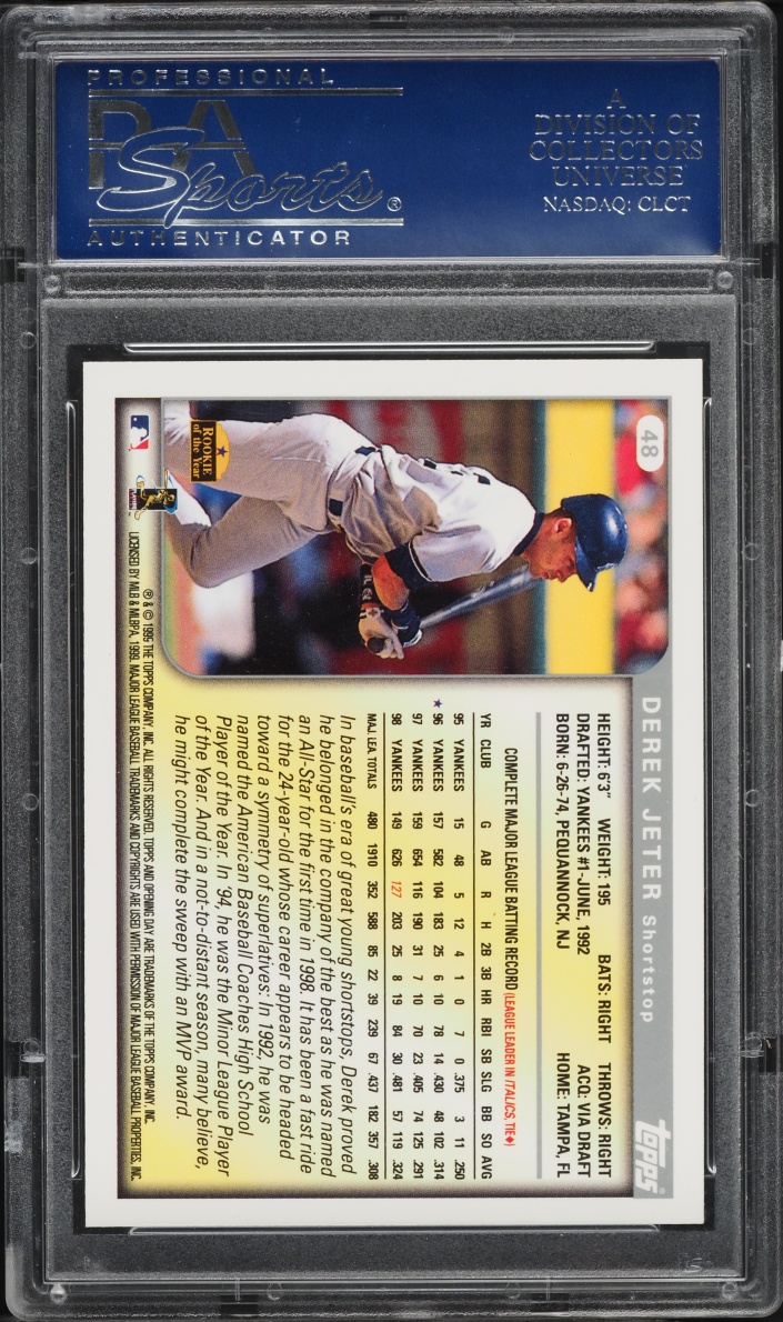 1999 Topps Opening Day Derek Jeter #48 PSA 10 GEM MINT