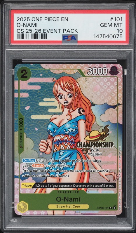 2024 One Piece Japanese Promo 2nd Anniversary Alt Art O-Nami #OP06